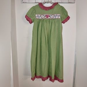 Beaux et Belle Smocked Dress Size 12Yrs.